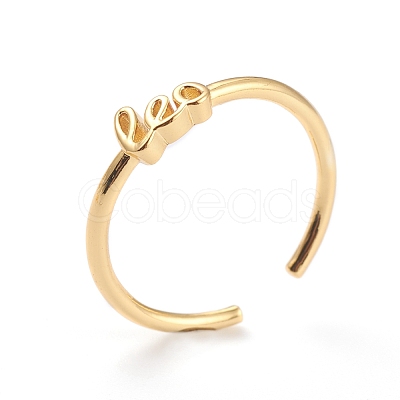 Constellation/Zodiac Sign Brass Cuff Rings RJEW-J074-05G-G-1