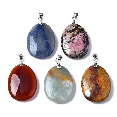 Natural Mixed Stone Pendants G-S299-125-1