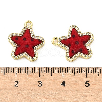 Brass Micro Pave Cubic Zirconia Pendants KK-C158-03B-G-1