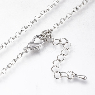 Glass Pendant Necklace NJEW-D281-A-13S-1