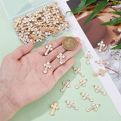 100Pcs Alloy Enamel Pendants ENAM-ME0001-63-1