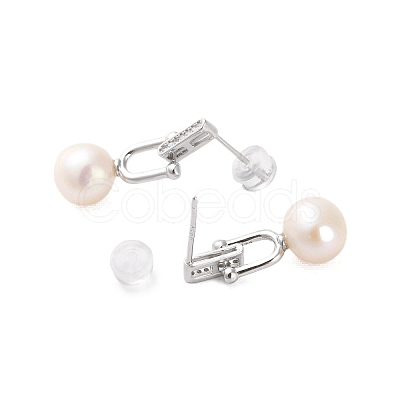 925 Sterling Silver Studs Earring EJEW-H002-27P-1