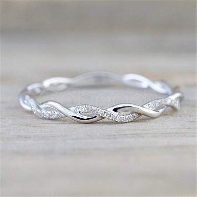 Alloy and Crystal Rhinestone Finger Rings FS-WGF6D8C-07-1