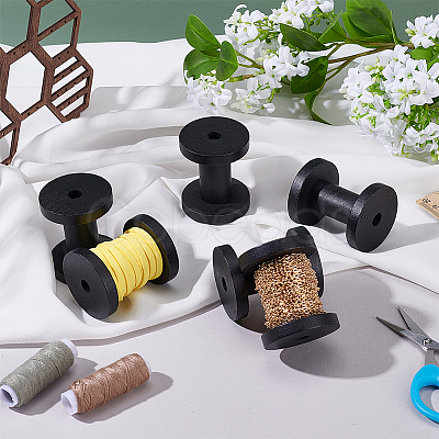 Wooden Bobbins FIND-WH0148-472B-1