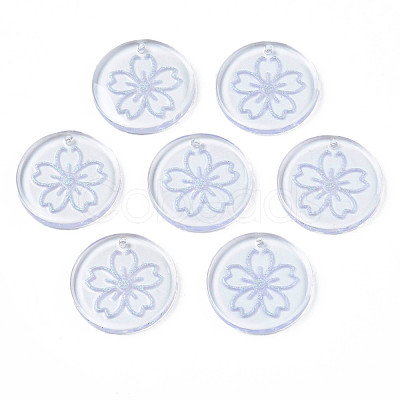Transparent Resin Pendants RESI-N030-004D-1