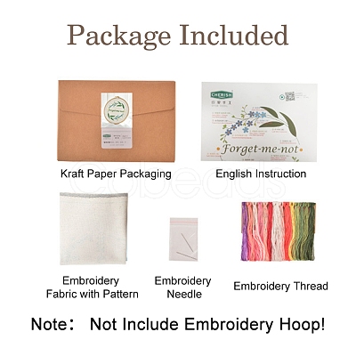 Embroidery Starter Kits DIY-P077-034-1