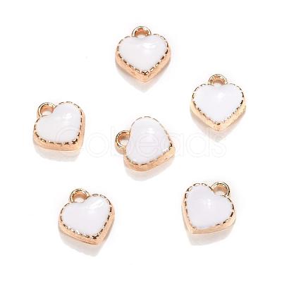 Heart Alloy Enamel Charms X-ENAM-Q033-51B-1