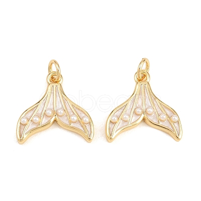 Brass Enamel Pendants ZIRC-F148-08G-1