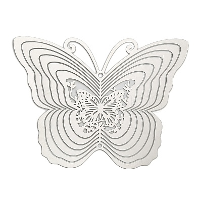201 Stainless Steel Laser Cut Connector Charms STAS-Z116-04P-03-1