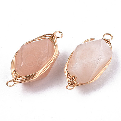 Natural Pink Aventurine Links/Connectors G-T131-100E-1