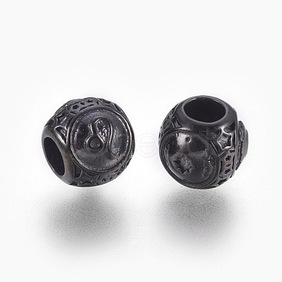 316 Surgical Stainless Steel European Beads STAS-F195-128B-05-1