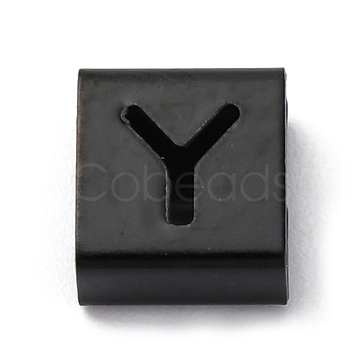 Ion Plating(IP) 304 Stainless Steel Square Slide Charms STAS-L132-21Y-B-1