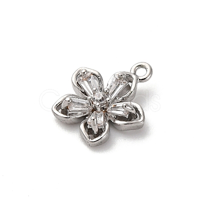 Brass Micro Pave Cubic Zirconia Charms LS-KK-D371-04E-P-1