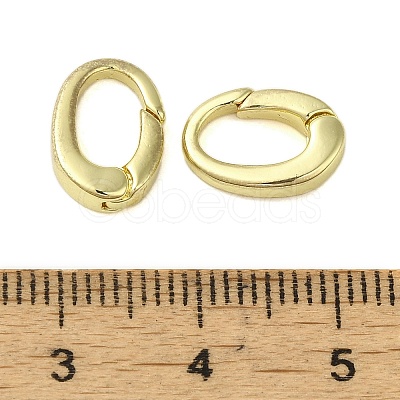 Brass Spring Gate Rings KK-B089-08G-1