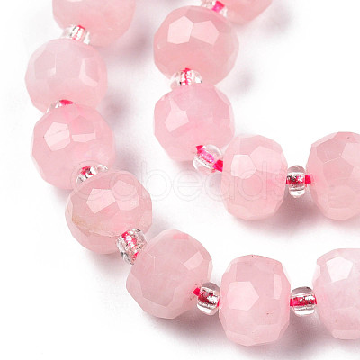 Natural Madagascar Rose Quartz Beads Strands G-N327-08J-1