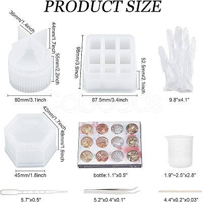 DIY Beauty Makeup Storage Box Epoxy Resin Crafts Kits DIY-OC0003-69-1