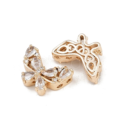Brass Pave Cubic Zirconia Multi-Strand Butterfly Links KK-K407-30G-01-1