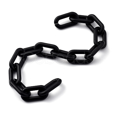 Handmade Spray Painted CCB Plastic Cable Chains AJEW-JB00729-01-1