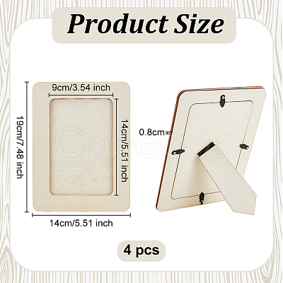 Wood Photo Frame Stands DIY-WH0196-15-1