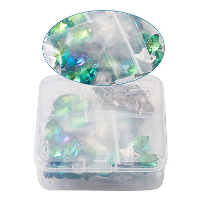 Electroplate Faceted Glass Pendants GLAA-TA0003-04-1