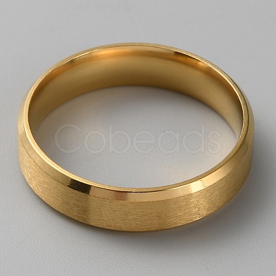 304 Stainless Steel Plain Band Rings for Woman Men RJEW-WH0017-09G-G-1