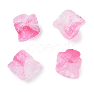 Transparent Spray Paint Glass Beads GLAA-H035-03E-1
