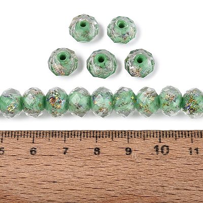 Handmade Foil Glass Beads FOIL-Q001-02C-1