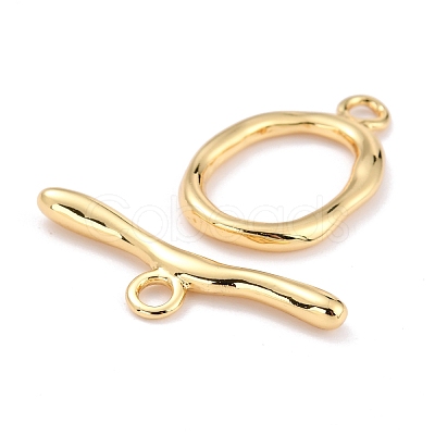 Rack Plating Brass Toggle Clasps KK-B036-06G-1
