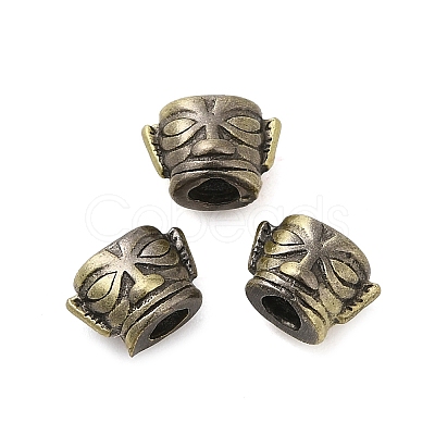 Tibetan Style Rack Plating Brass Bead KK-Q805-21AB-1