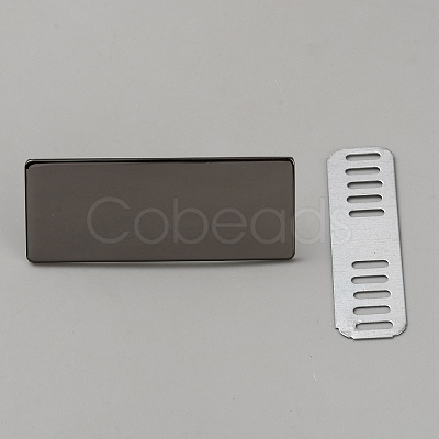 Alloy Blank Rectangle Label Tags FIND-WH0173-409D-B-1