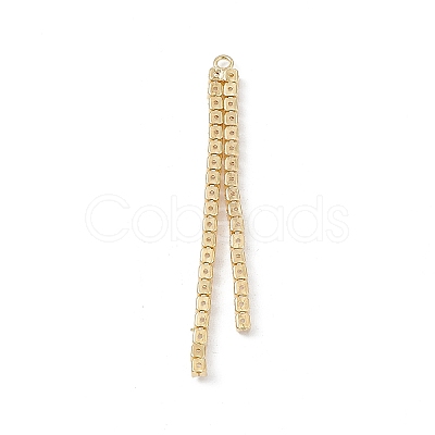 Brass Rhinestone Cup Chains Tassel Big Pendants KK-P227-11G-1