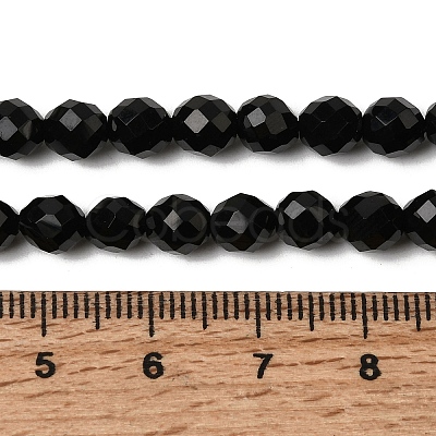 Dyed & Heated Natural Black Onyx Beads Strands G-K376-F19-01-1