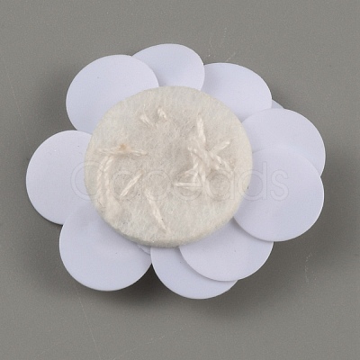 Flower Shape PVC Sequin/Paillette Beading Appliques DIY-WH0308-287D-1