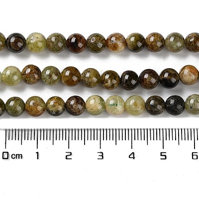 Natural Green Garnet Beads Strands G-Z034-B14-01-1
