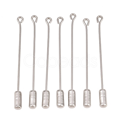 201 Stainless Steel Eyepin Pin Clutch Brooch Findings STAS-D266-01P-01-1