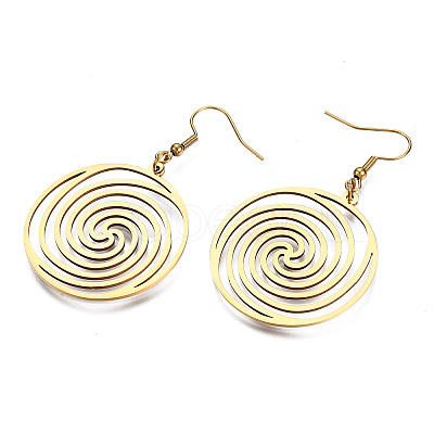 201 Stainless Steel Dangle Earrings LS-STAS-S105-JN602-2-1
