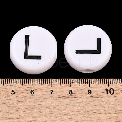 Opaque White Acrylic European Beads AC-CBA3BDD-01L-1