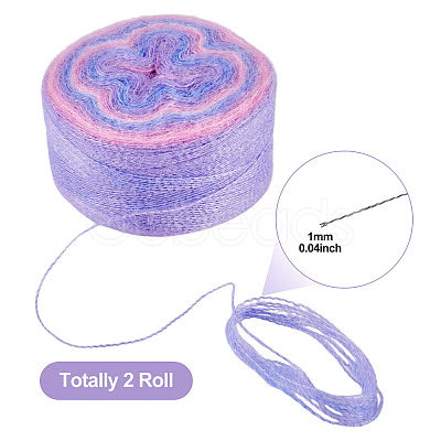 Gradient Segment Dyed Super Fine Mohair Yarn DIY-TAC0033-03E-1
