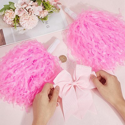 Plastic Cheerleading Pom Poms Cheerleading Hand Flowers AJEW-CN0005-94B-1