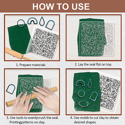 Silicone Clay Texture Mat AJEW-WH0447-007-1