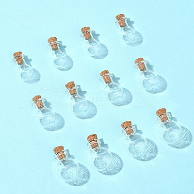 12Pcs 3 Styles Glass Bottles AJEW-FS0001-20-1