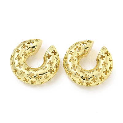 Hollow Brass Cuff Earrings EJEW-C104-037G-1