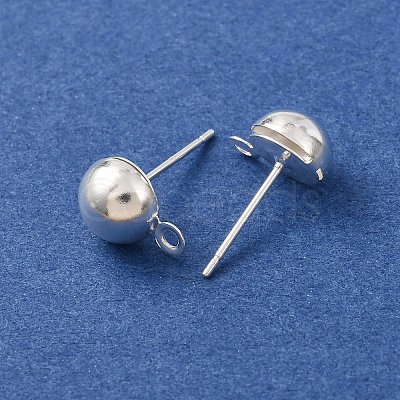 Brass Stud Earring Findings KK-G604-01S-04-1
