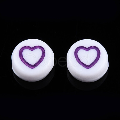 White Opaque Acrylic Beads MACR-N008-41G-1