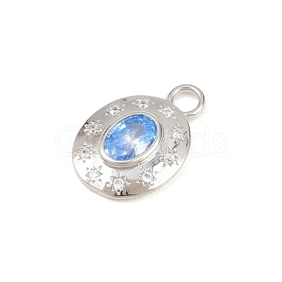 Brass Micro Pave Cubic Zirconia Pendants KK-Z151-16P-1