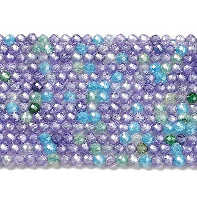 Cubic Zirconia Bead Strands ZIRC-C006-01B-02-1