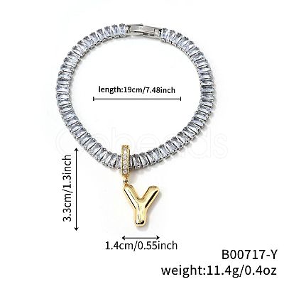 Fashionable Brass Charm Bracelets LI7211-25-1