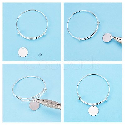 Adjustable Brass Bangles Making BJEW-BC0002-03-1