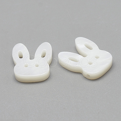Bunny Natural Freshwater Shell Beads X-SHEL-T007-18-1