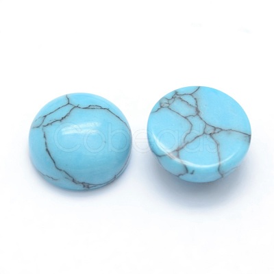 Synthetic Turquoise Cabochons X-G-P393-R13-10MM-1